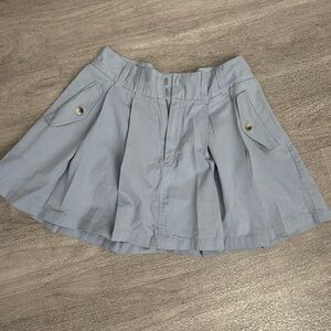 NWOT Free People Light Blue Pleated Skirt sz 2